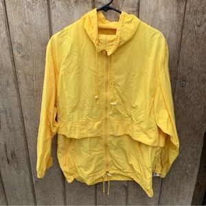 Vintage USA Womens Eddie Bauer Windbreaker Jacket  yellow zip medium